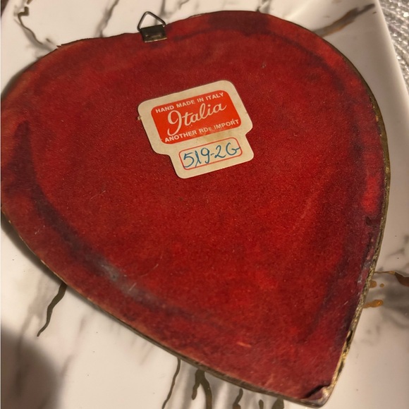 Florentine mirror Gold heart mirror Vintage accent wall decor made in Italy VTG - Picture 3 of 5